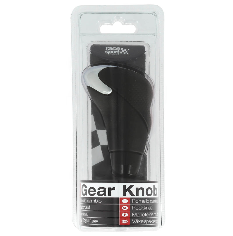 Pookknop -GT-3- zwart leer