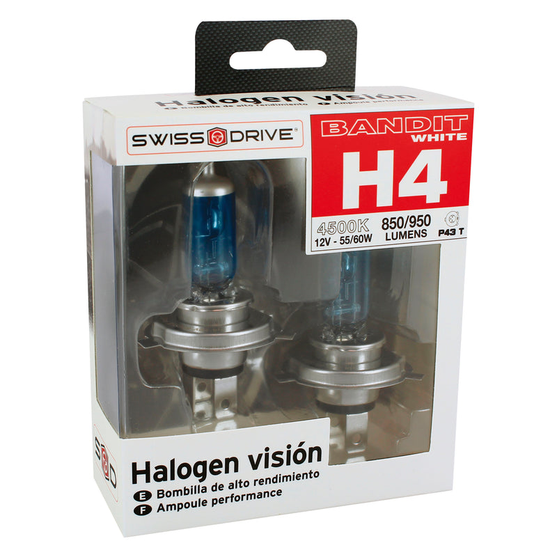 Autolampen set -Bandit- H4 12v wit licht Xenon look