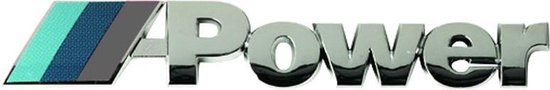 Embleem chroom BMW M-Power 22X142MM