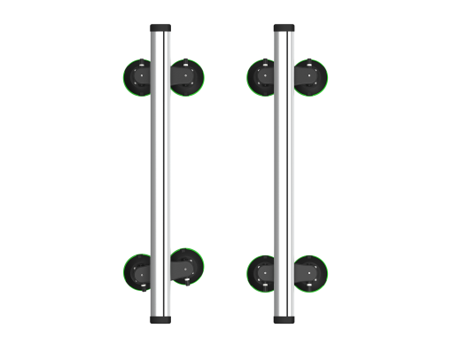 Tree Frog Pro Crossbar Rack 8 Vacuum cups Zilver