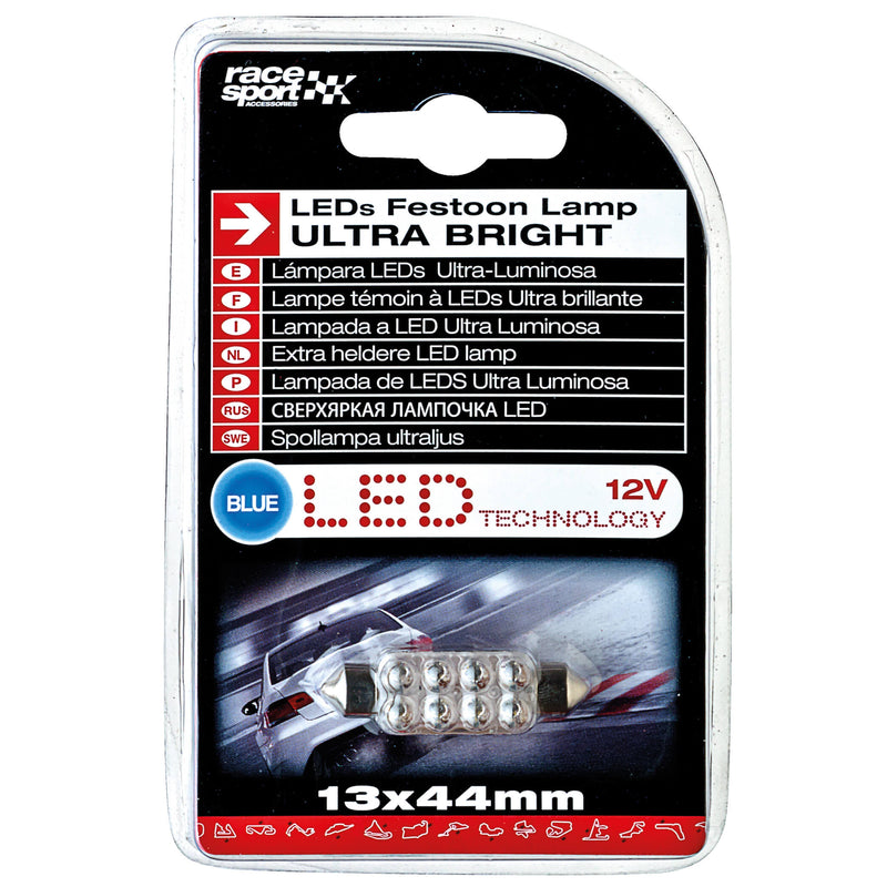 Interieur LED 13x44mm 5/10w blauw 1st