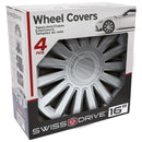 Wieldoppen 16 inch Californian zilver