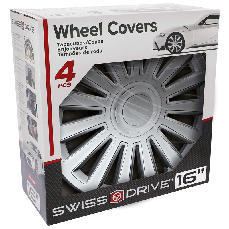 Wieldoppen 16 inch Californian zilver