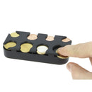 Euro muntenbakje van zwart kunststof