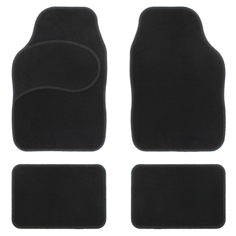 Vloermat 455x670mm/455x390mm zwart 4st