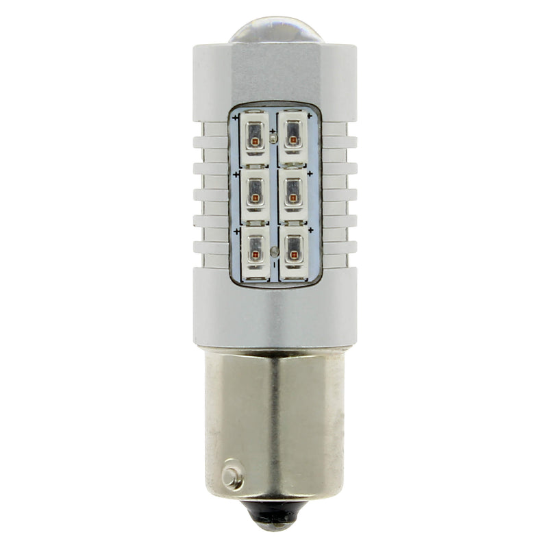 LED lamp Canbus 600LM 12/24V BA15S PY21W AMBER 2000K 1ST