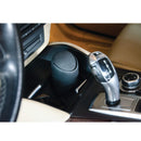 Siliconen auto afvalbak met deksel - 15cm - zwart