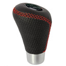 Universele versnellingspook zwart leder met Rood sticksel