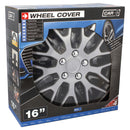 Wieldoppen 16 inch Delaware zilver zwart