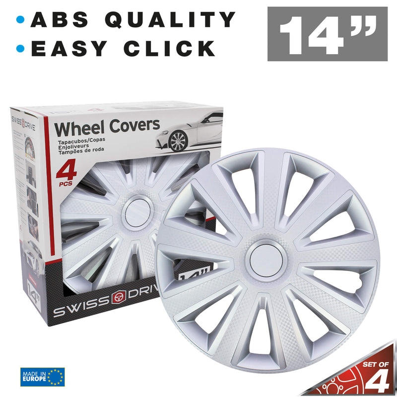 Wieldoppen 14" Kentucky Carbon Zilver