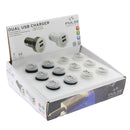 Display 6 zwart & 6 wit usb-laders