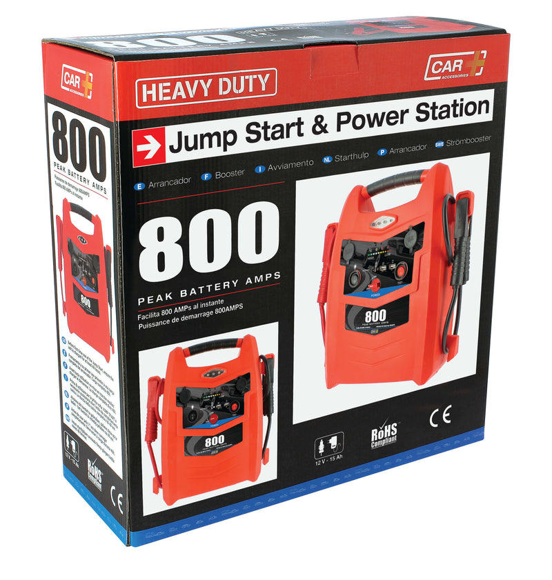 Jump starter 12V 800 ampere oplaadbaar