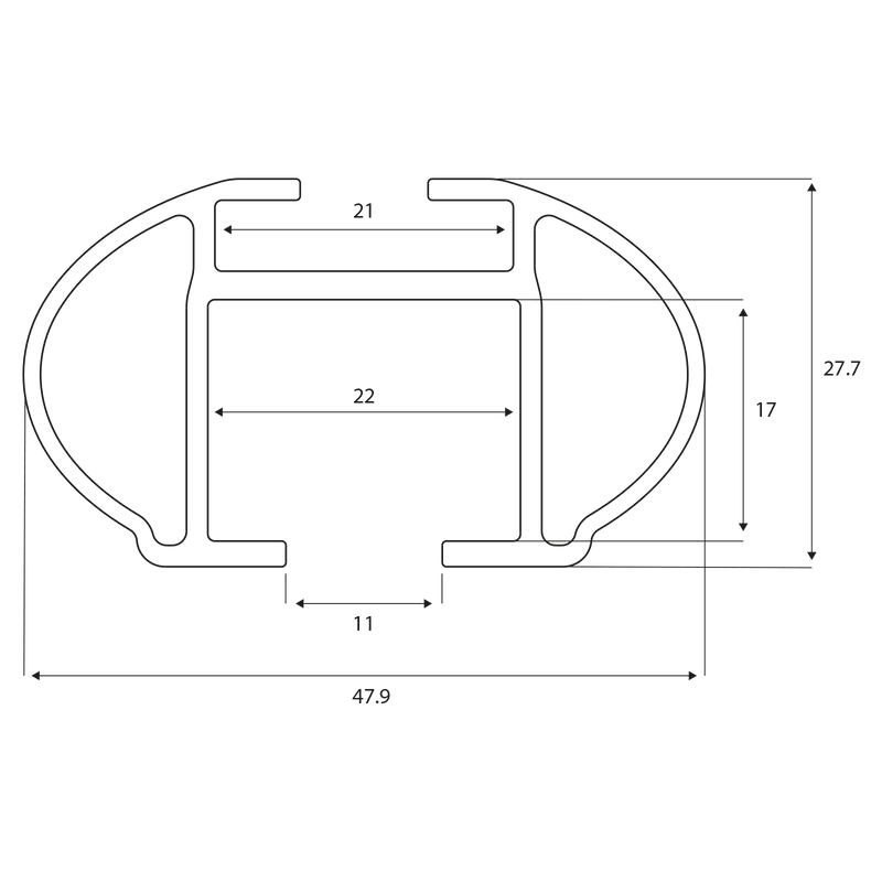 Menabo dakdrager Tiger zwart geschikt voor Audi A6 (C7) Avant (2011-2018)