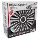 Wieldoppen 16" Alaska Zwart/Zilver