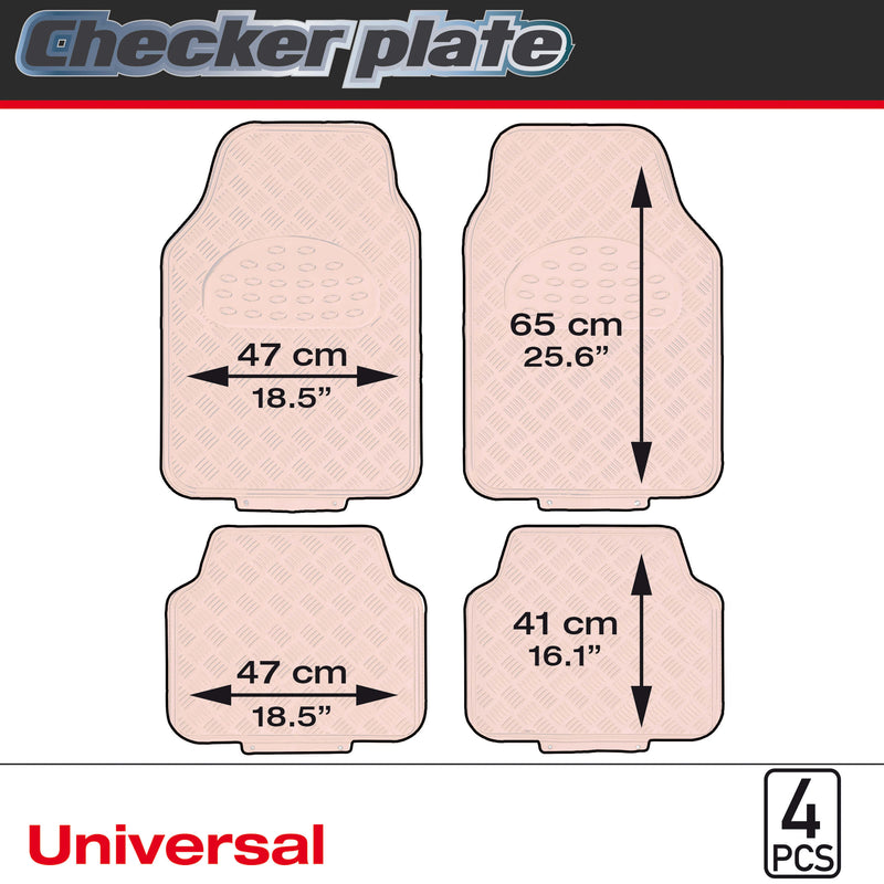 Mattenset -Alu look- rood 4 stuks