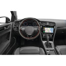 Auto stuurhoes zwart leer met rode stiksel 37-39cm