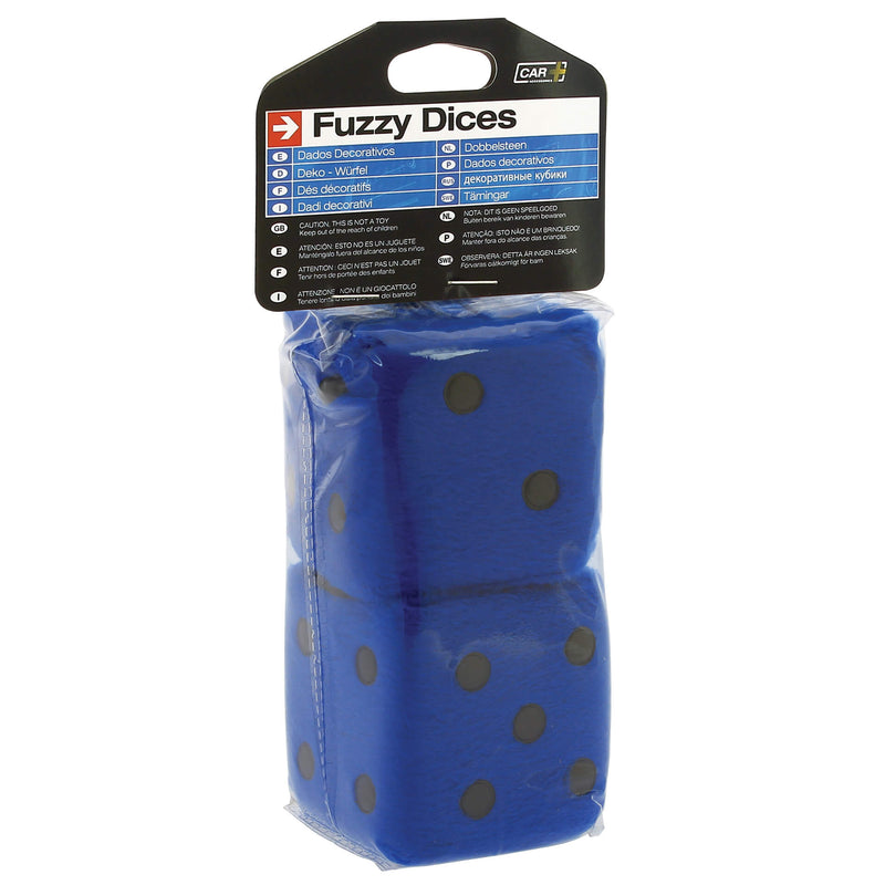 Dobbelstenen 7x7cm blauw - zwart