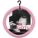 Auto stuurhoes Roze met diamanten 37-39cm