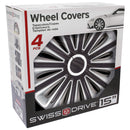 Wieldoppen 15" Alaska Zwart/Zilver