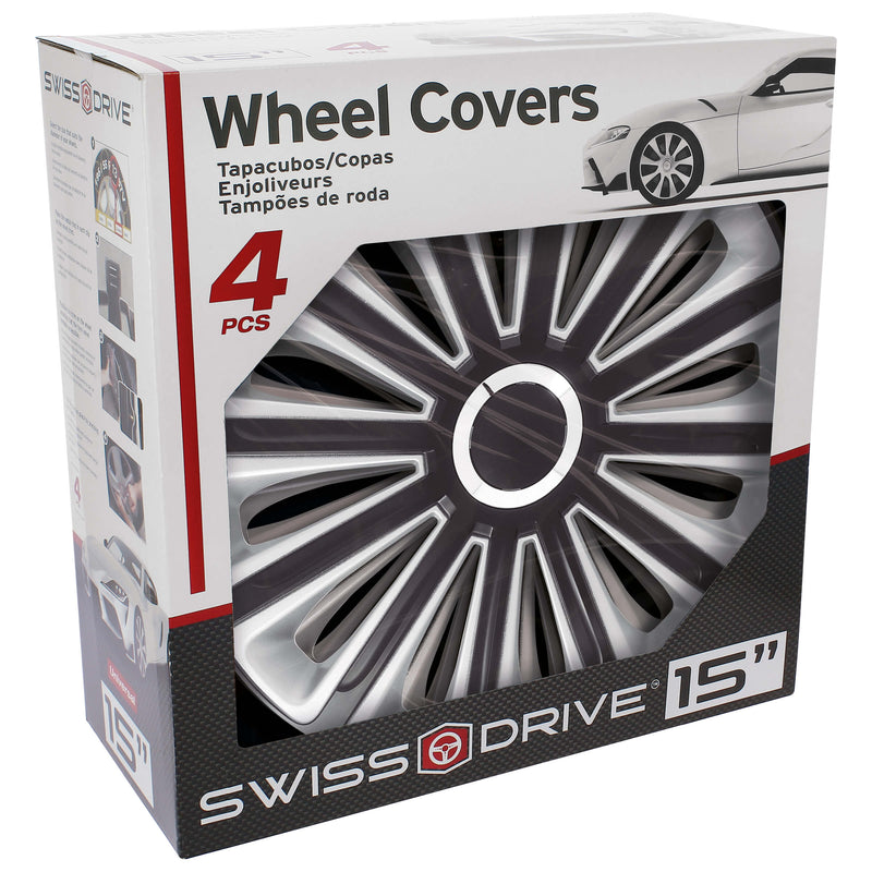 Wieldoppen 15" Alaska Zwart/Zilver