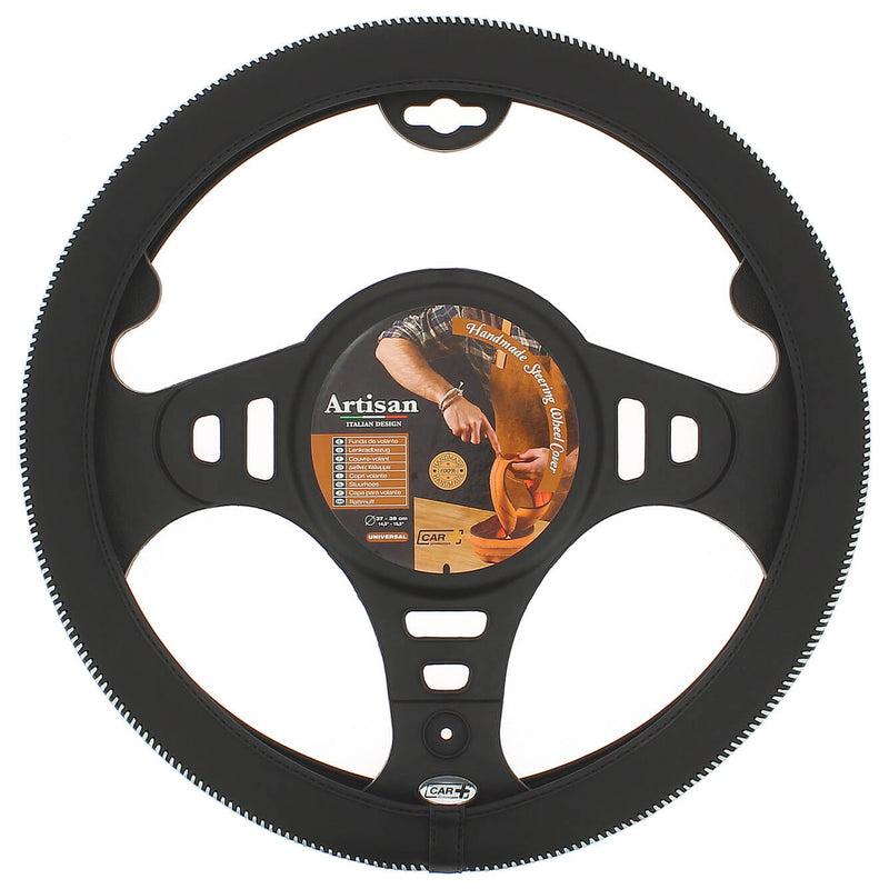 Stuurhoes auto universeel type Artisan donker zwart met w