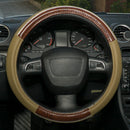 Auto stuurhoes type hout-look beige 37-39cm