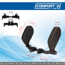 Laterale hoofdsteun zwart met rode stiks