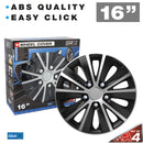 Wieldoppen 16 inch Nebraska zilver zwart