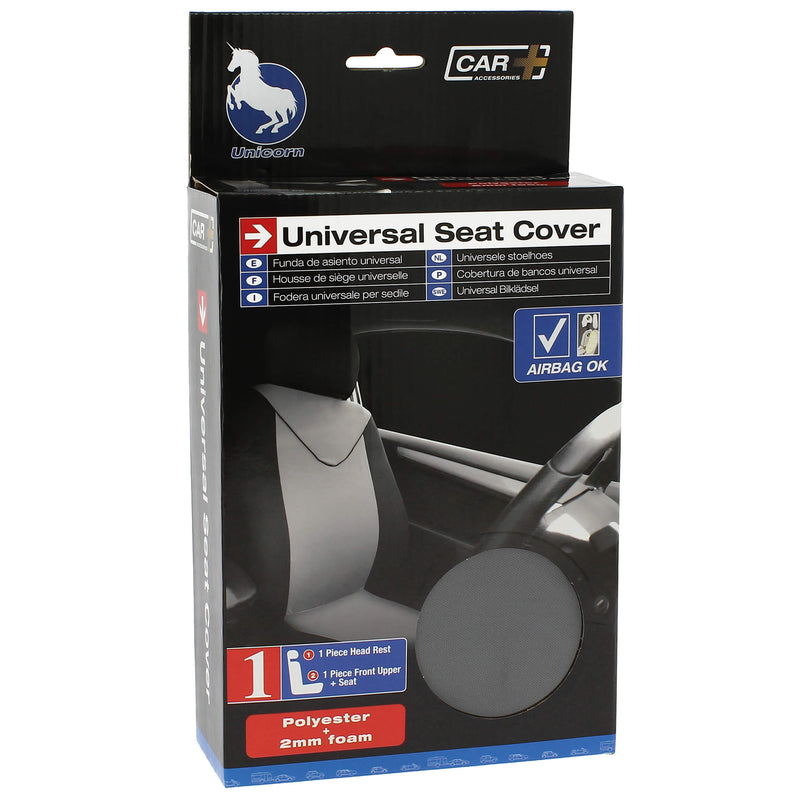 Auto stoelhoes Unicorn grijs - zwart voor 1stoel