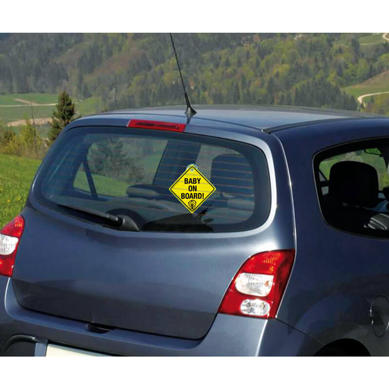 Baby on board met zuignap
