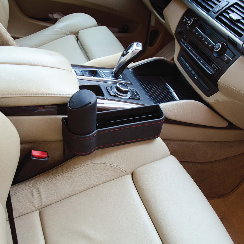 Siliconen auto afvalbak met deksel - 15cm - zwart