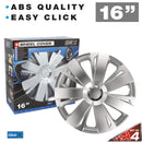 Wieldoppen 16 inch Georgia zilver