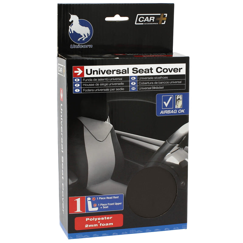 Auto stoelhoes Unicorn zwart voor 1stoel