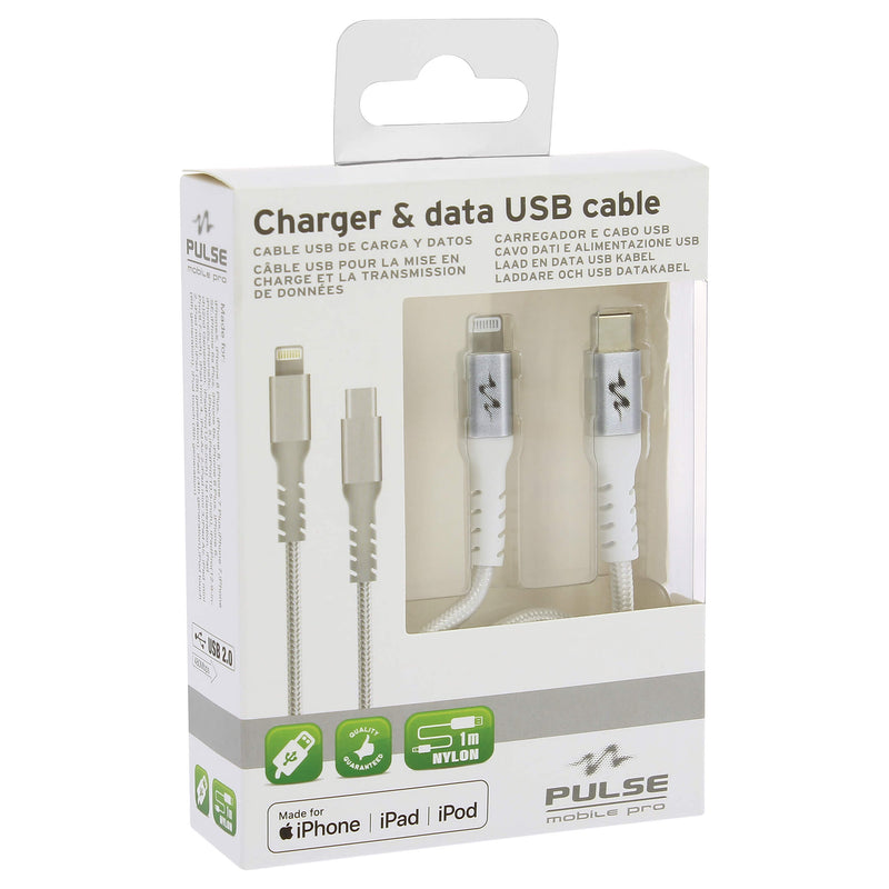 Iphone naar USB-C oplaadkabel  wit 1 meter