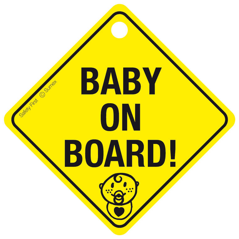 Baby on board met zuignap