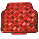 Mattenset -Alu look- rood 4 stuks