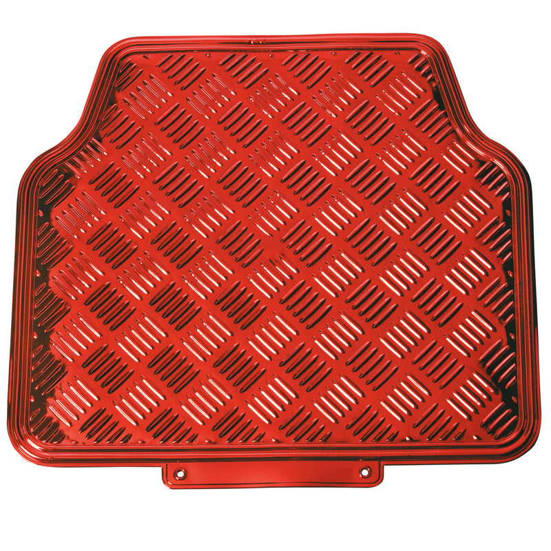 Mattenset -Alu look- rood 4 stuks