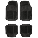 Mattenset rubber -continental- zwart 4st