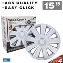 Wieldoppen 15" Kentucky Carbon Zilver