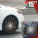 Wieldoppen 16 inch Delaware zilver zwart