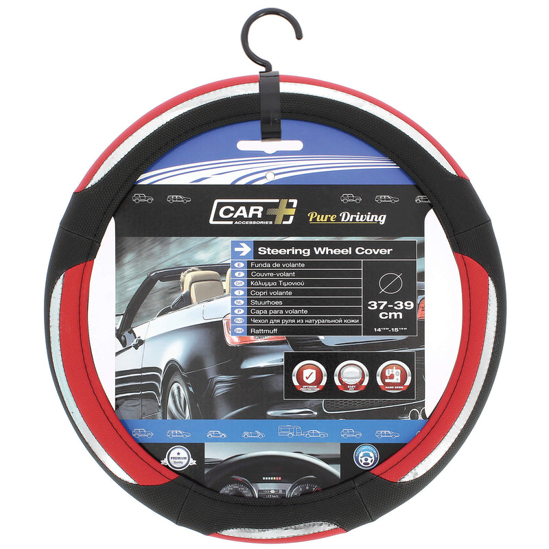 Auto stuurhoes zwart / rood -snake-