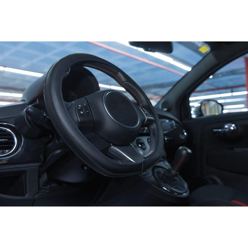 Stuurhoes auto universeel type Artisan zwart met zwart stick