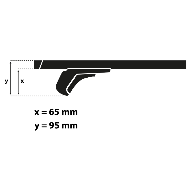 Menabo dakdrager Tiger zwart geschikt voor BMW 5 serie (G61) Touring (2024-)