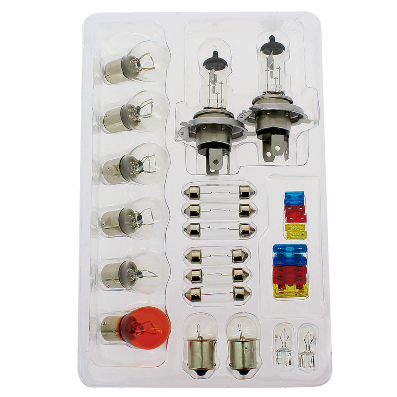 Auto Reserve lampen en Zekeringen set type H4 - 30delig