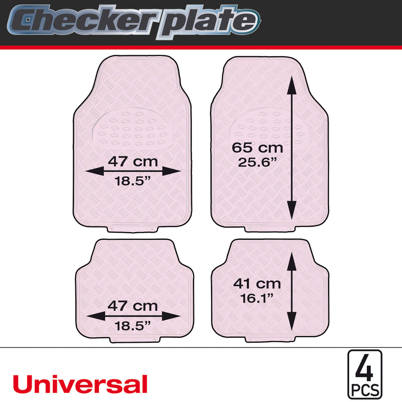 Mattenset -Alu look- rose 4 stuks