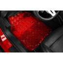 Mattenset -Alu look- rood 4 stuks