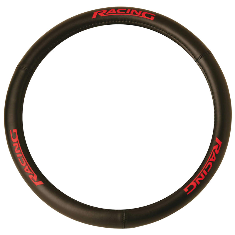 Auto stuurhoes zwart PVC -racing-