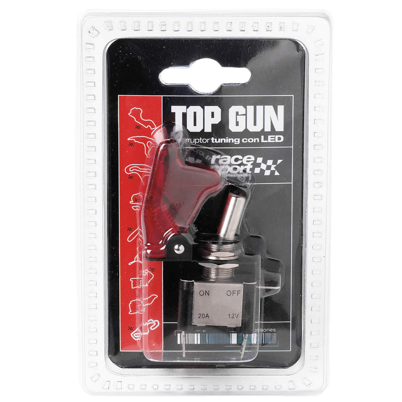 Top Gun schakelaar rood - rode led