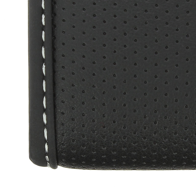 Auto stuurhoes ventilerende comfort Grip zwart met wit stiks