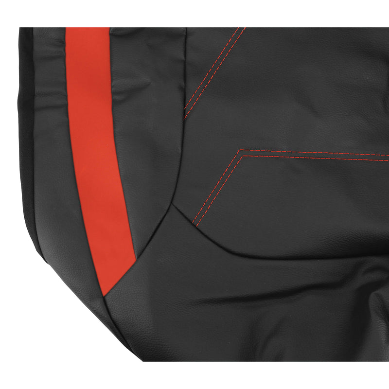 Stoelhoezen set Napoles 12-delig zwart-rood